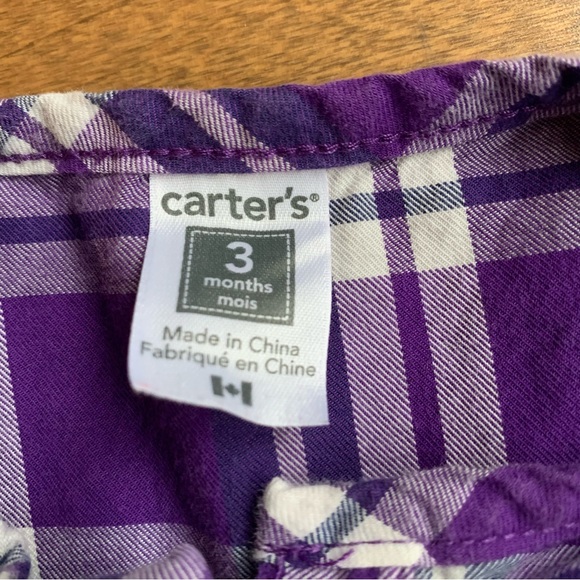 3/$10 CARTERS Baby girl top 3m - Picture 2 of 3